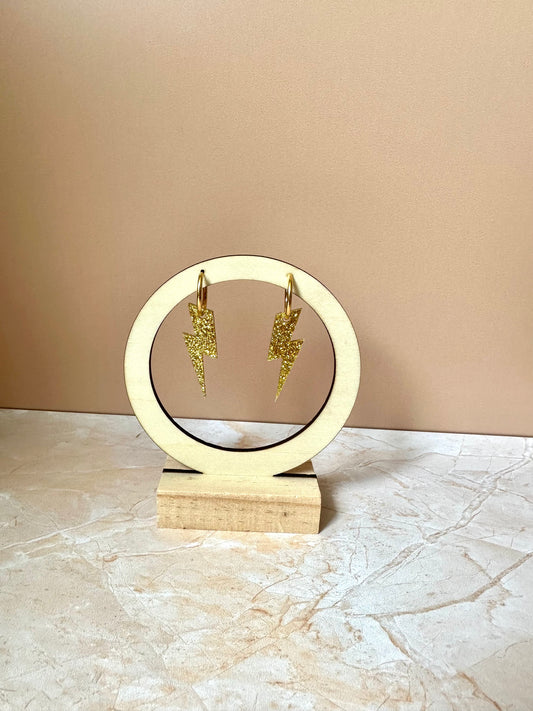 Boucles d'oreilles Créoles interchangeables - Eclair