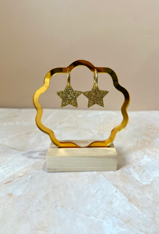 Boucles d'oreilles Créoles interchangeables -  Étoile Glam