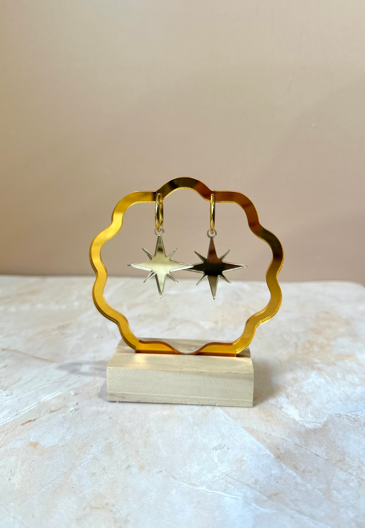 Boucles d'oreilles Créoles interchangeables - Étoile du Soir