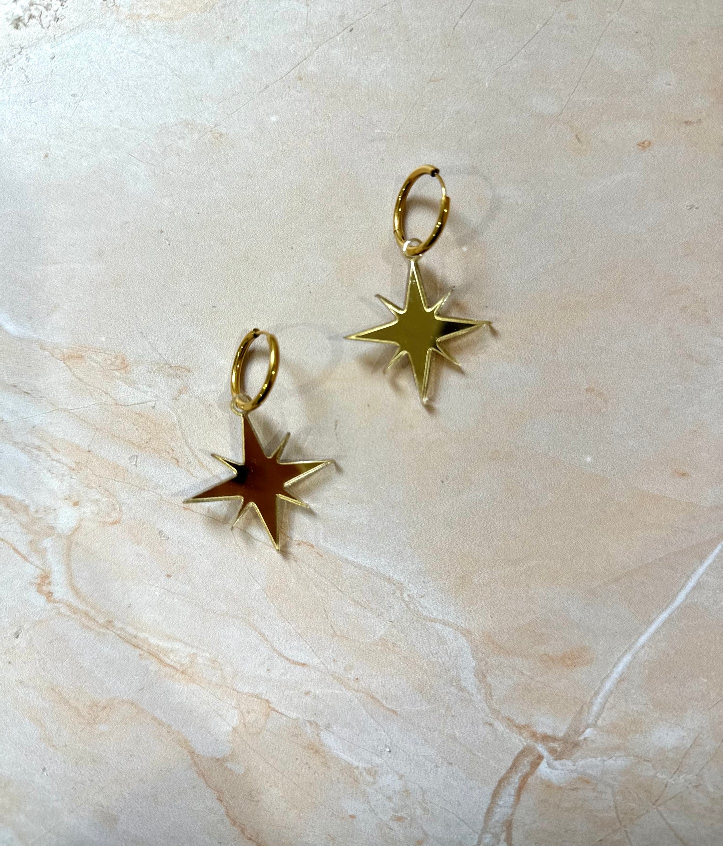 Boucles d'oreilles Créoles interchangeables - Étoile du Soir