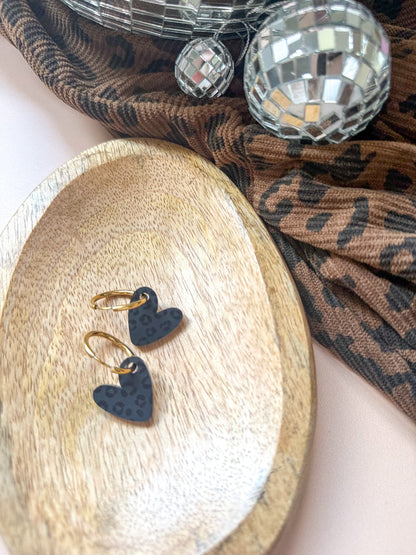 Créoles interchangeables Nuit Sauvage — Léopard Noir