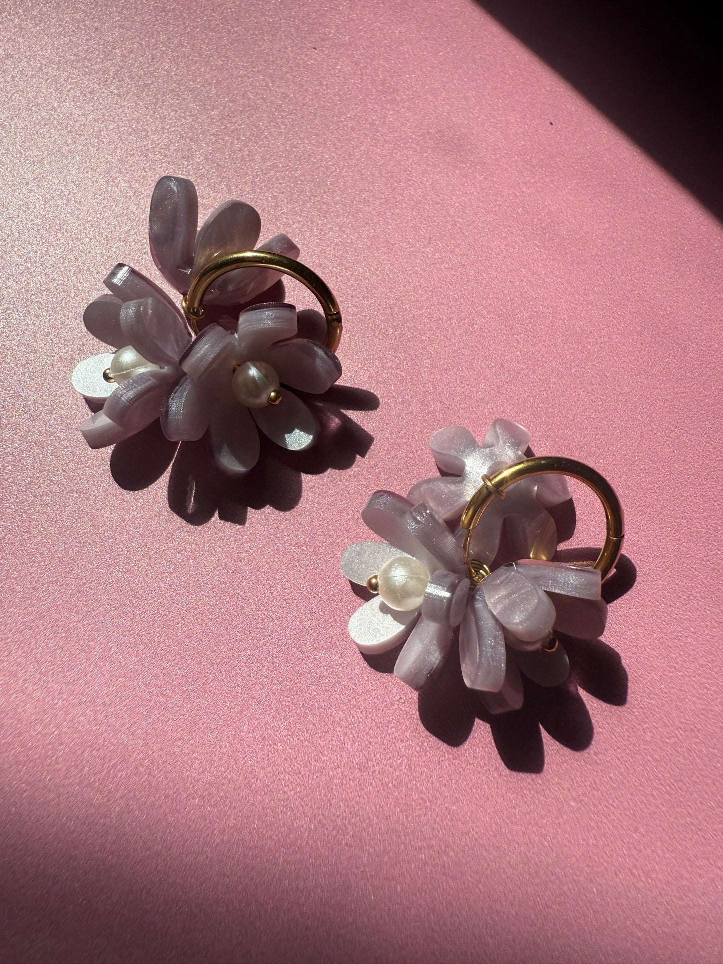 Créoles interchangeables - Bouquet de fleurs