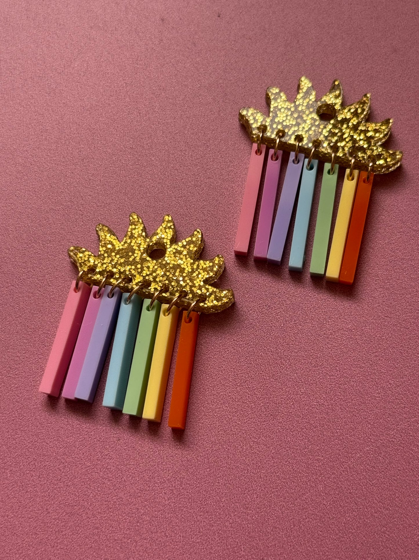 Créoles interchangeables - Rainbow – Éclats de lumière