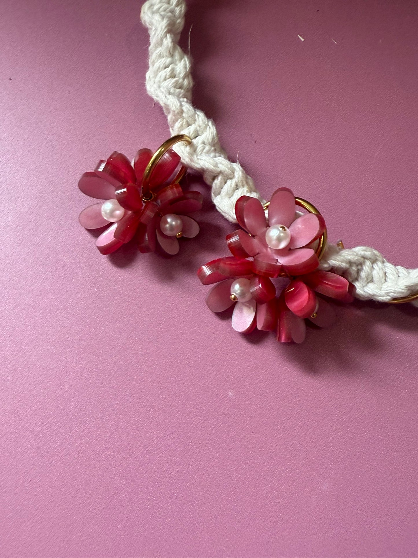 Créoles interchangeables - Bouquet de fleurs