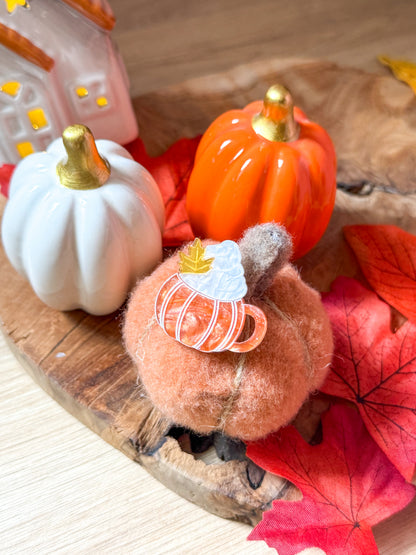 Broche Pumpkin Spice Latte 🎃☕✨