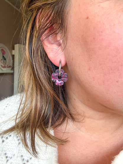 Créoles interchangeables Bordeaux — Léopard