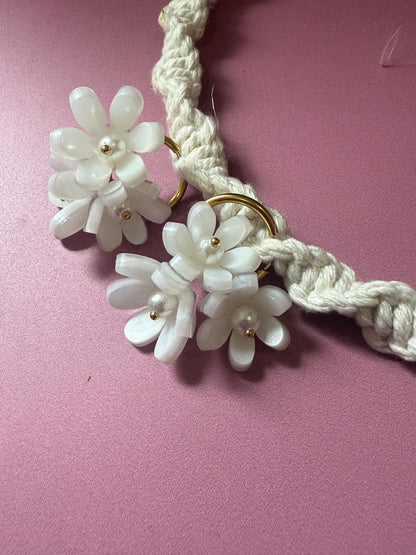 Créoles interchangeables - Bouquet de fleurs