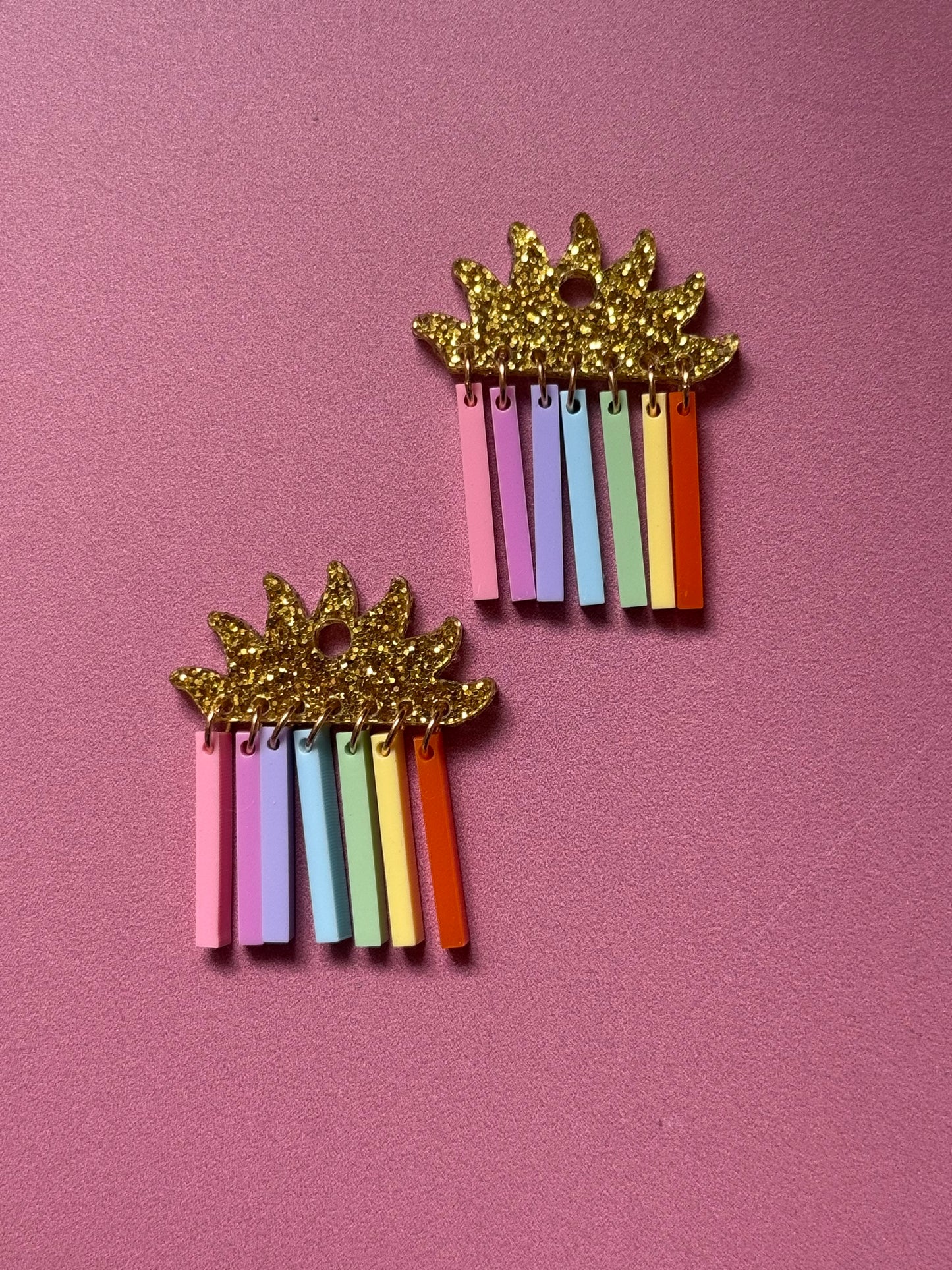 Créoles interchangeables - Rainbow – Éclats de lumière