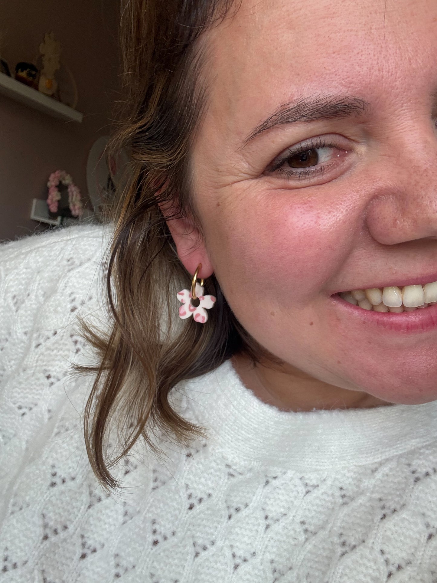 Créoles interchangeables – Fauve Rosée