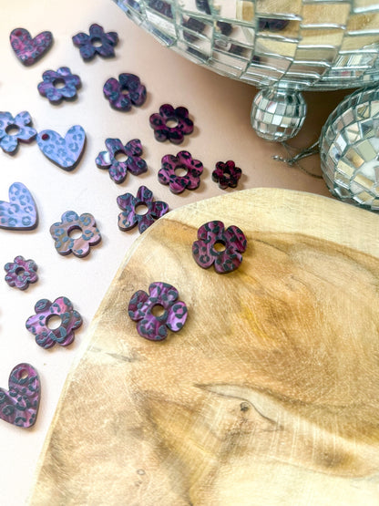 Créoles interchangeables Bordeaux — Léopard