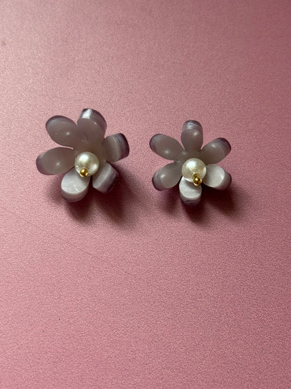 Créoles interchangeables - Bouquet de fleurs
