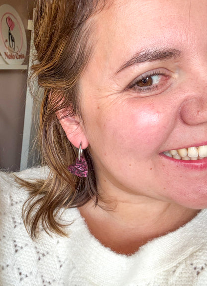 Créoles interchangeables Bordeaux — Léopard