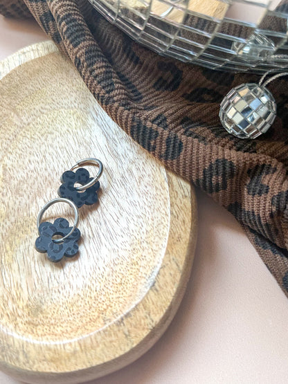 Créoles interchangeables Nuit Sauvage — Léopard Noir