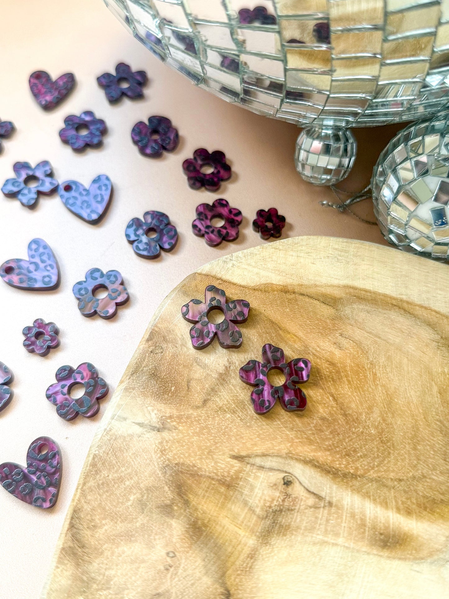 Créoles interchangeables Bordeaux — Léopard