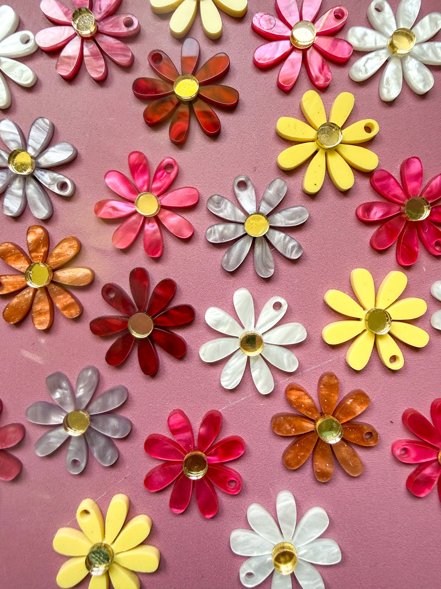 Boucles d'oreilles Créoles interchangeables - Marguerite