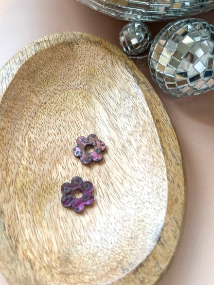 Créoles interchangeables Bordeaux — Léopard