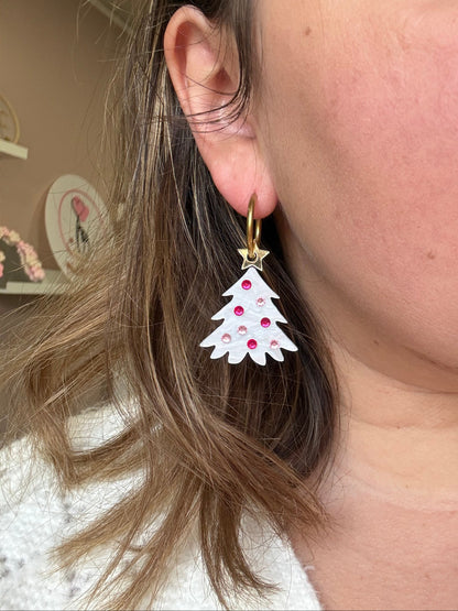 Créoles interchangeables -  Sapin Girly ✨