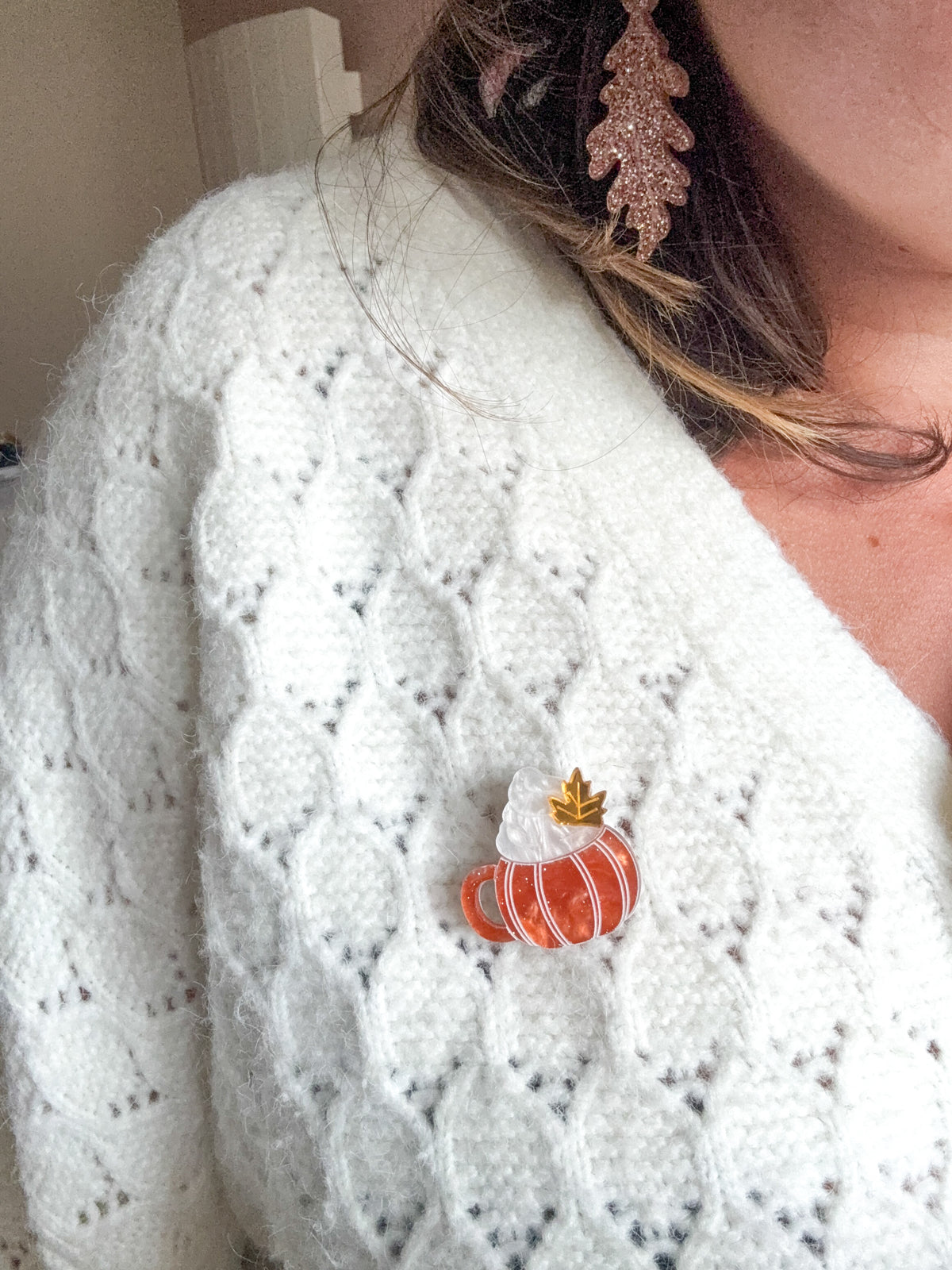 Broche Pumpkin Spice Latte 🎃☕✨