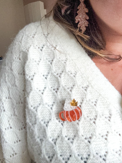 Broche Pumpkin Spice Latte 🎃☕✨