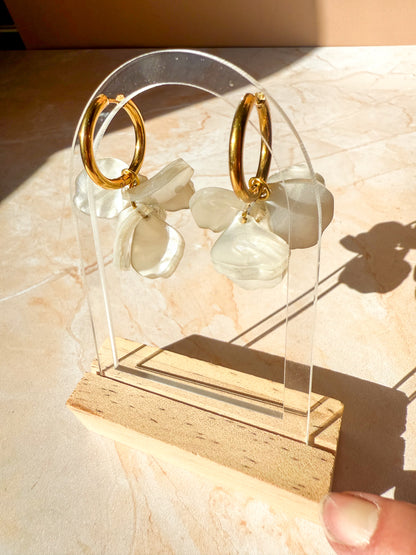 Boucles d'oreilles Créoles interchangeables - Pétales