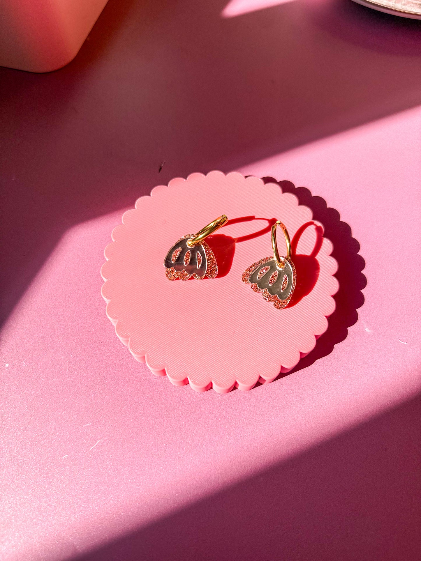 Boucles d'oreilles Créoles interchangeables - Tulipe Minimaliste