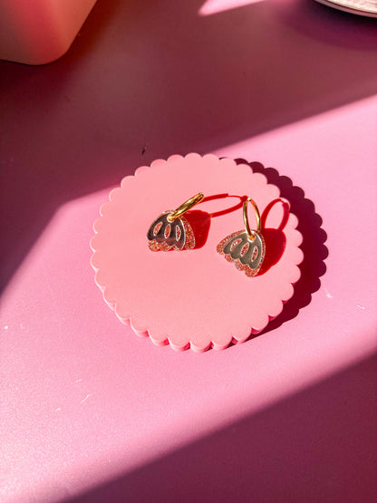 Boucles d'oreilles Créoles interchangeables - Tulipe Minimaliste