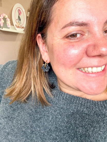 Créoles interchangeables de Novembre Les Daisy Terrazzo