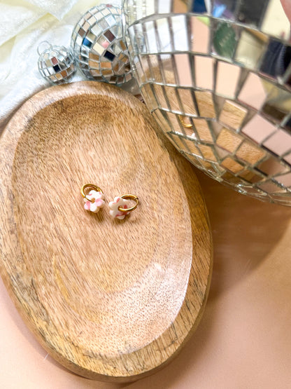 Créoles interchangeables mini Fauve Rosée