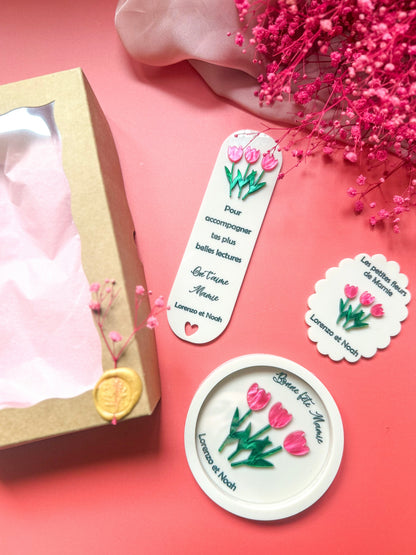 Porte-bijoux en plexiglas – Collection Tulipes personnalisable