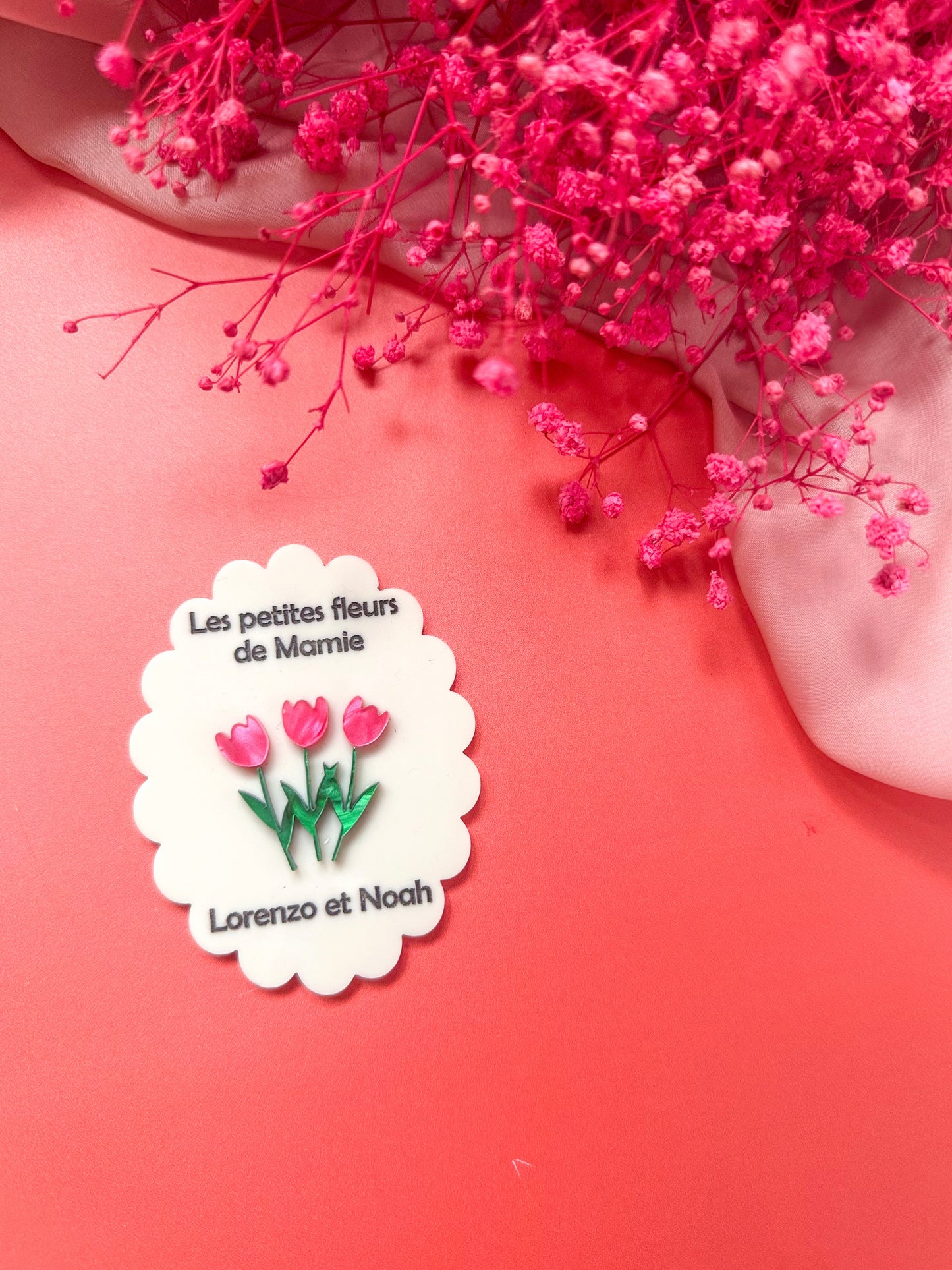 Magnet en plexiglass – Collection Tulipes personnalisable